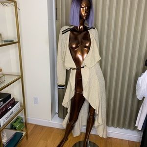 Glam Ruffled Duster/Sweater w/belt